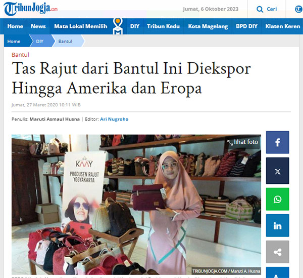 liputan berita tas rajut